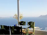 Restaurant  Santorin avec vue sur la Caldeira